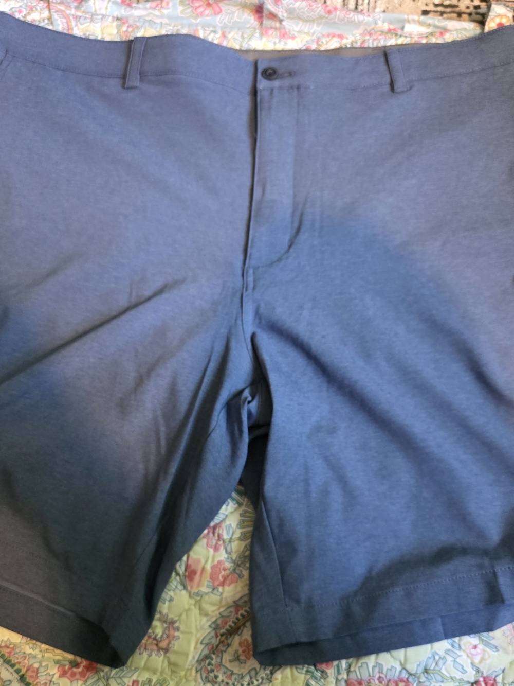 Hogan Blue Knit Elastic-Waist Shorts